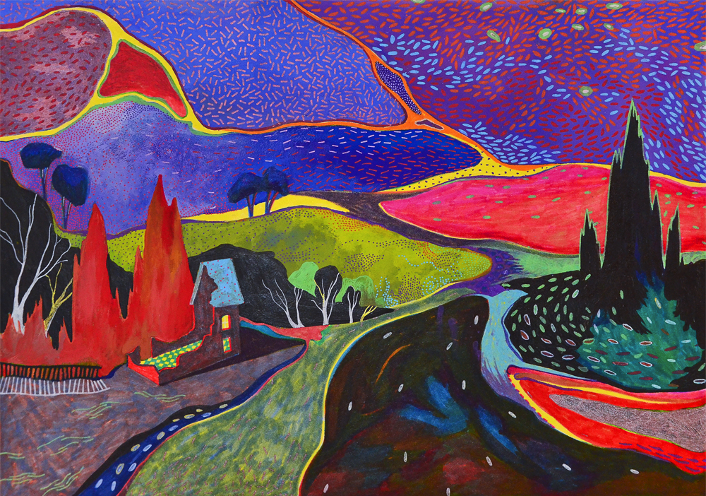 Sudalgie Pichauris (Souvenir 02), 2012. Feutre et gouache sur carton. 41  29 cm