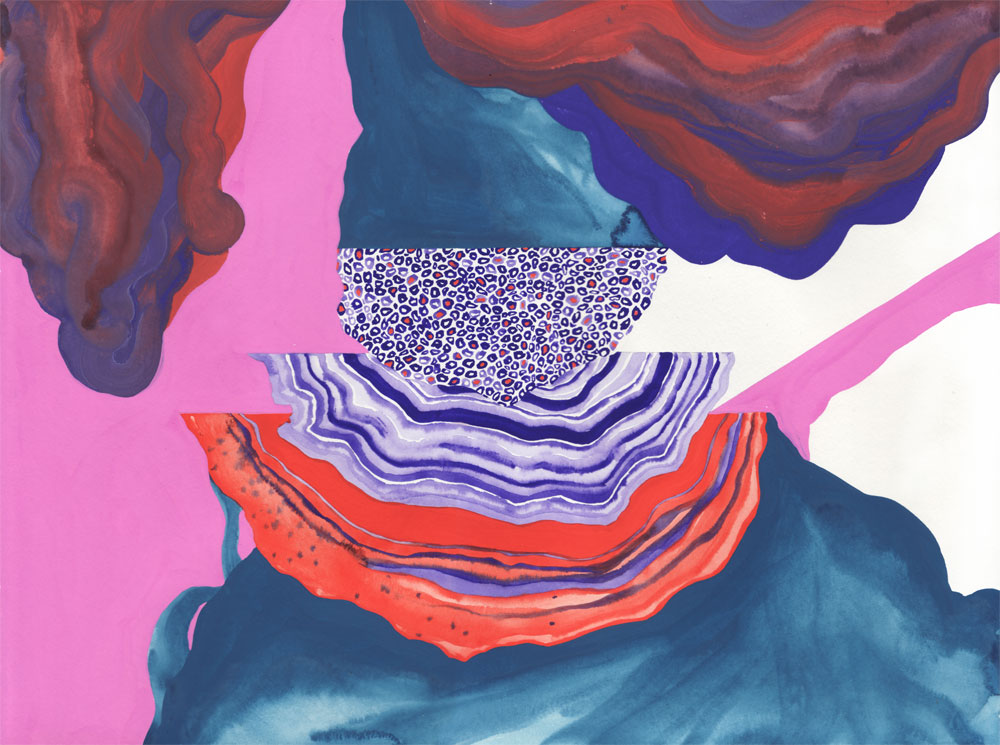 Vestiges Vestige 01, 2014. Gouache sur papier. 29 × 42 cm