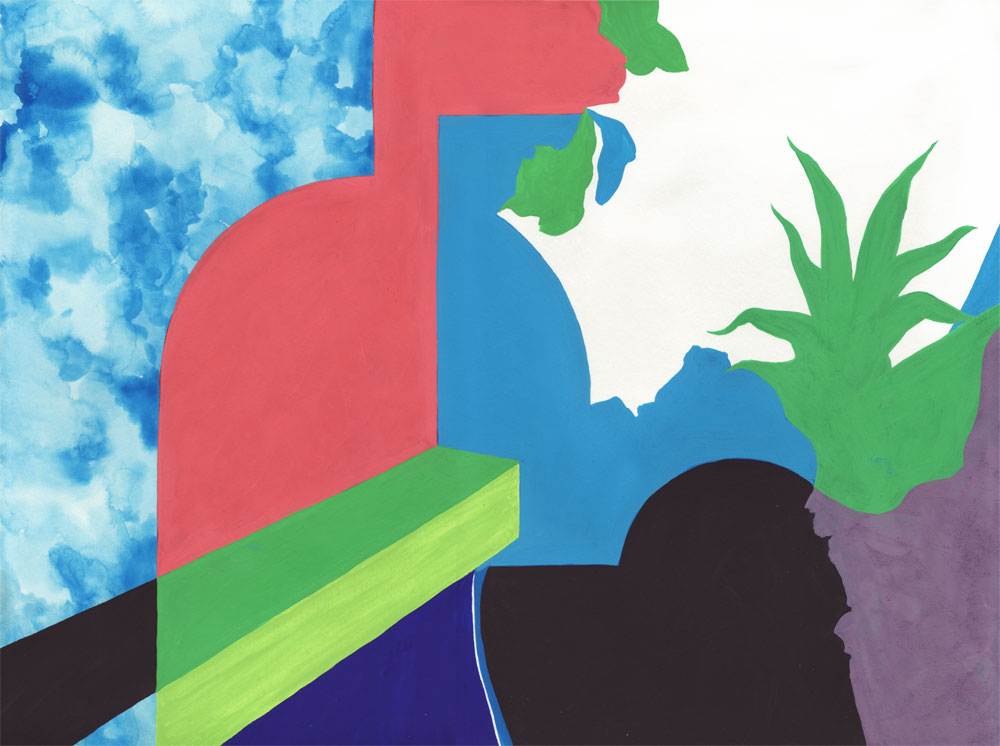Vestiges Vestige 04, 2014. Gouache sur papier. 29 × 42 cm