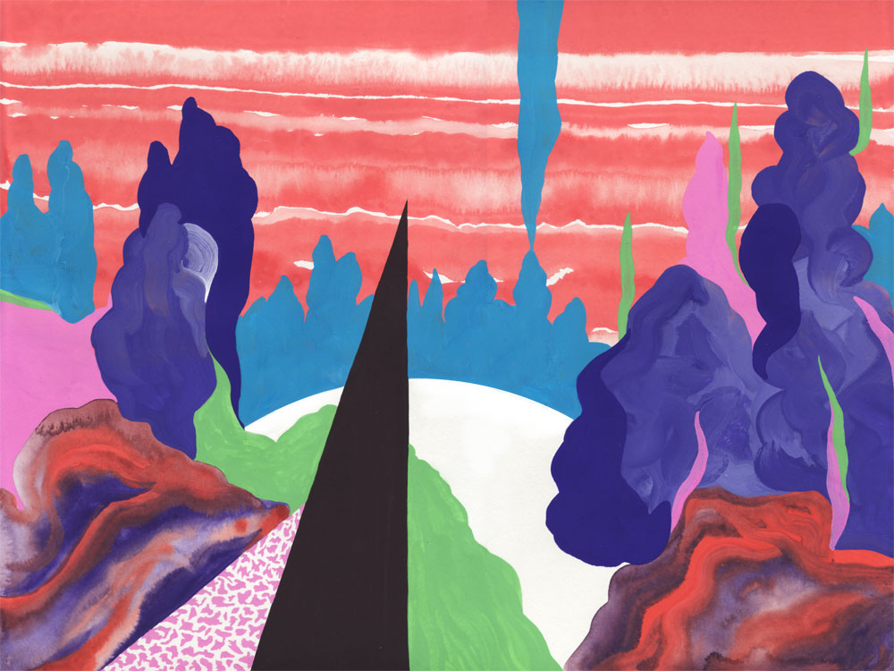 Vestiges Vestige 06, 2014. Gouache sur papier. 29 × 42 cm