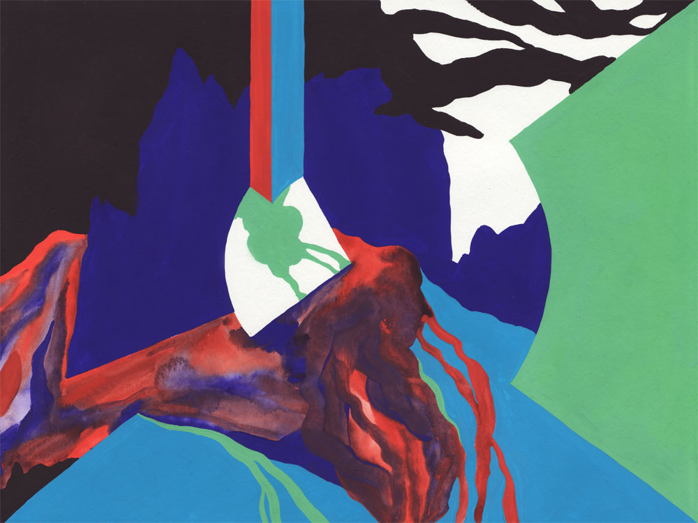 Vestiges Vestige 07, 2014. Gouache sur papier. 29 × 42 cm