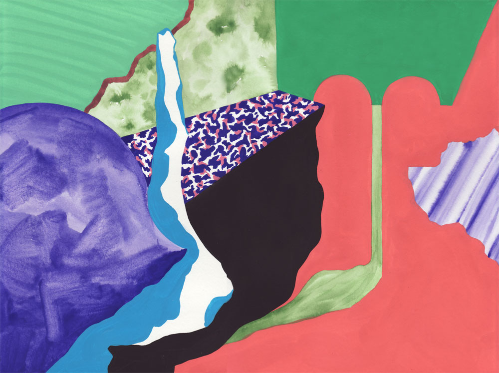 Vestiges Vestige 08, 2014. Gouache sur papier. 29 × 42 cm