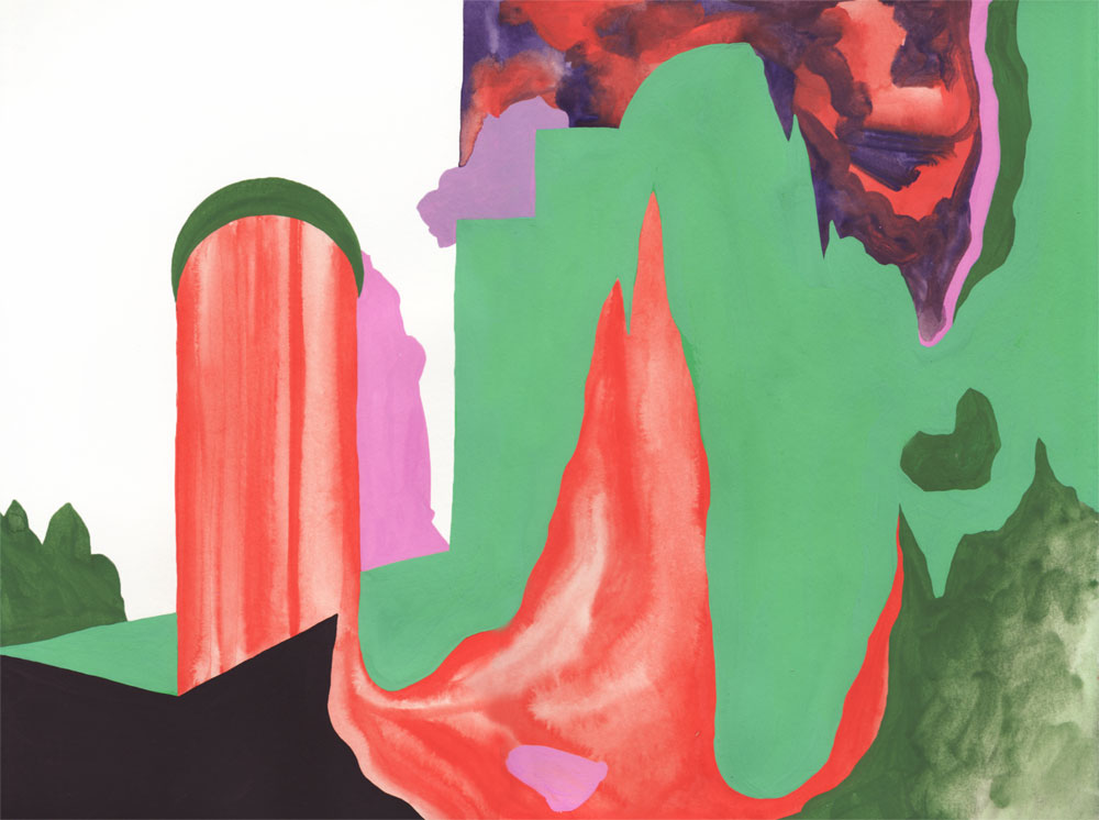 Vestiges Vestige 10, 2014. Gouache sur papier. 29 × 42 cm
