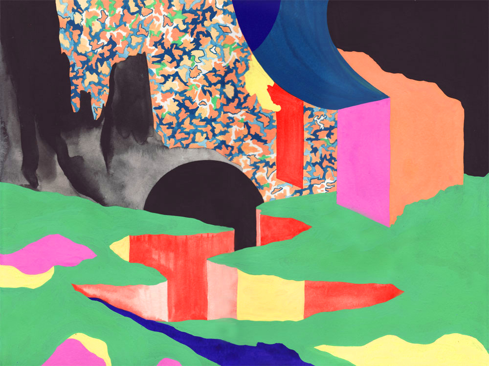 Vestiges Vestige 05, 2014. Gouache sur papier. 29 × 42 cm