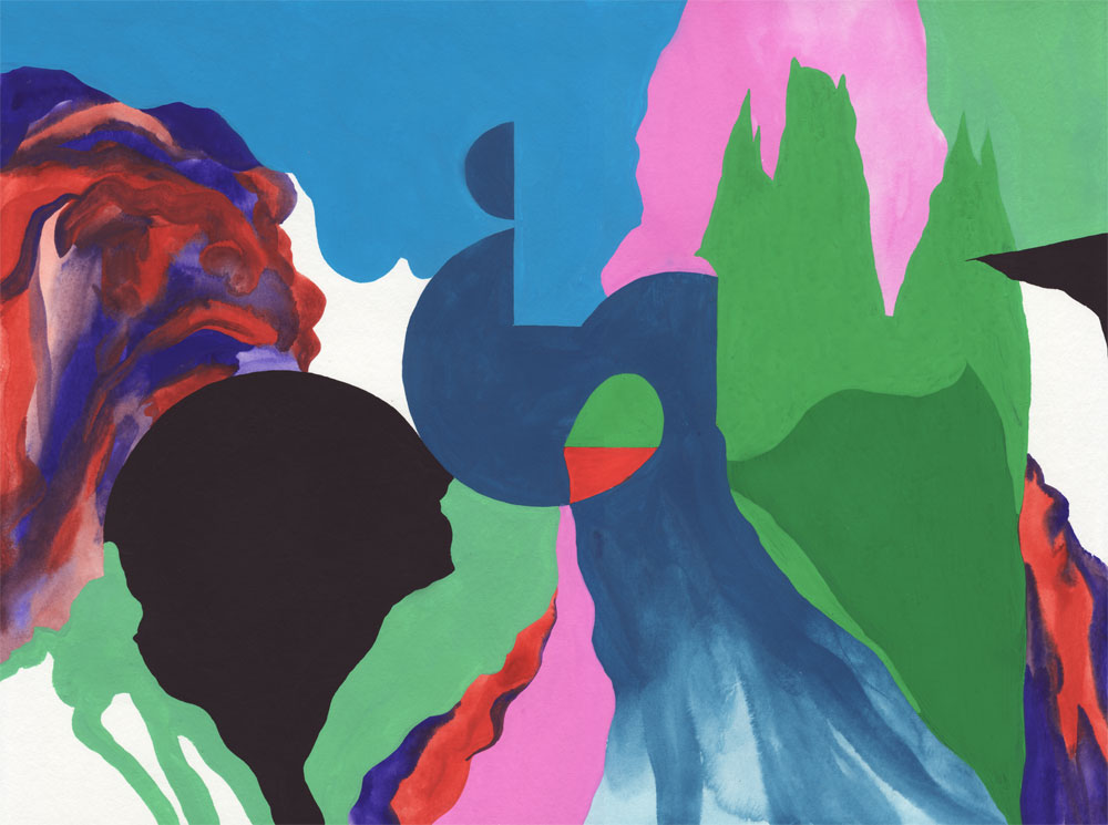 Vestiges Vestige 11, 2014. Gouache sur papier. 29 × 42 cm
