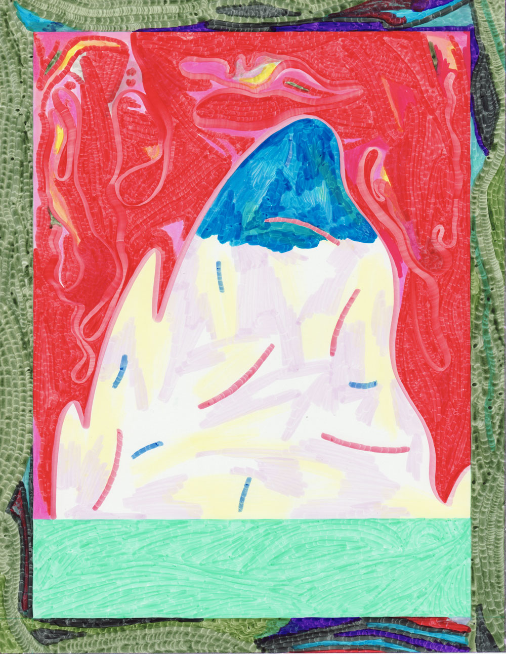 Minis désastres Sans-titre, 2017. Feutre sur papier. 21,6 x 27,9 cm