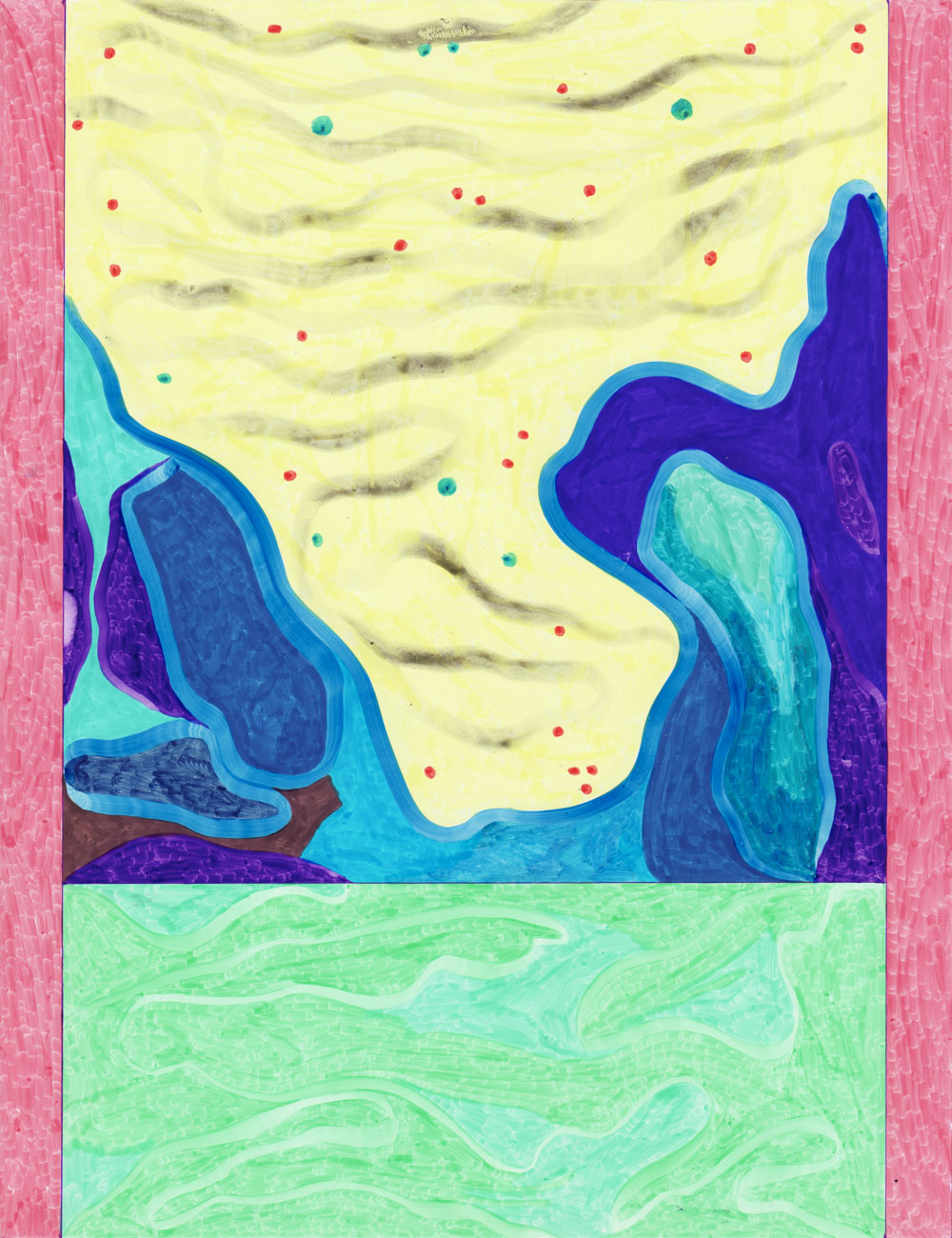 Minis désastres Sans-titre, 2017. Feutre sur papier. 21,6 x 27,9 cm