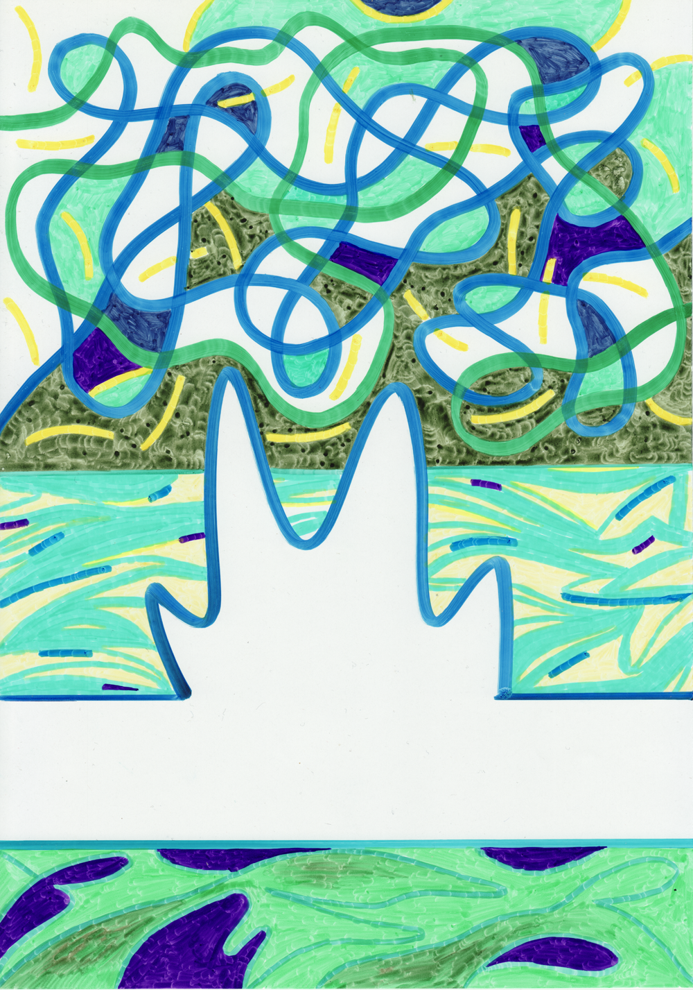 Rayol Sans-titre, 2017. Feutre sur papier. 14,9 x 20,5 cm
