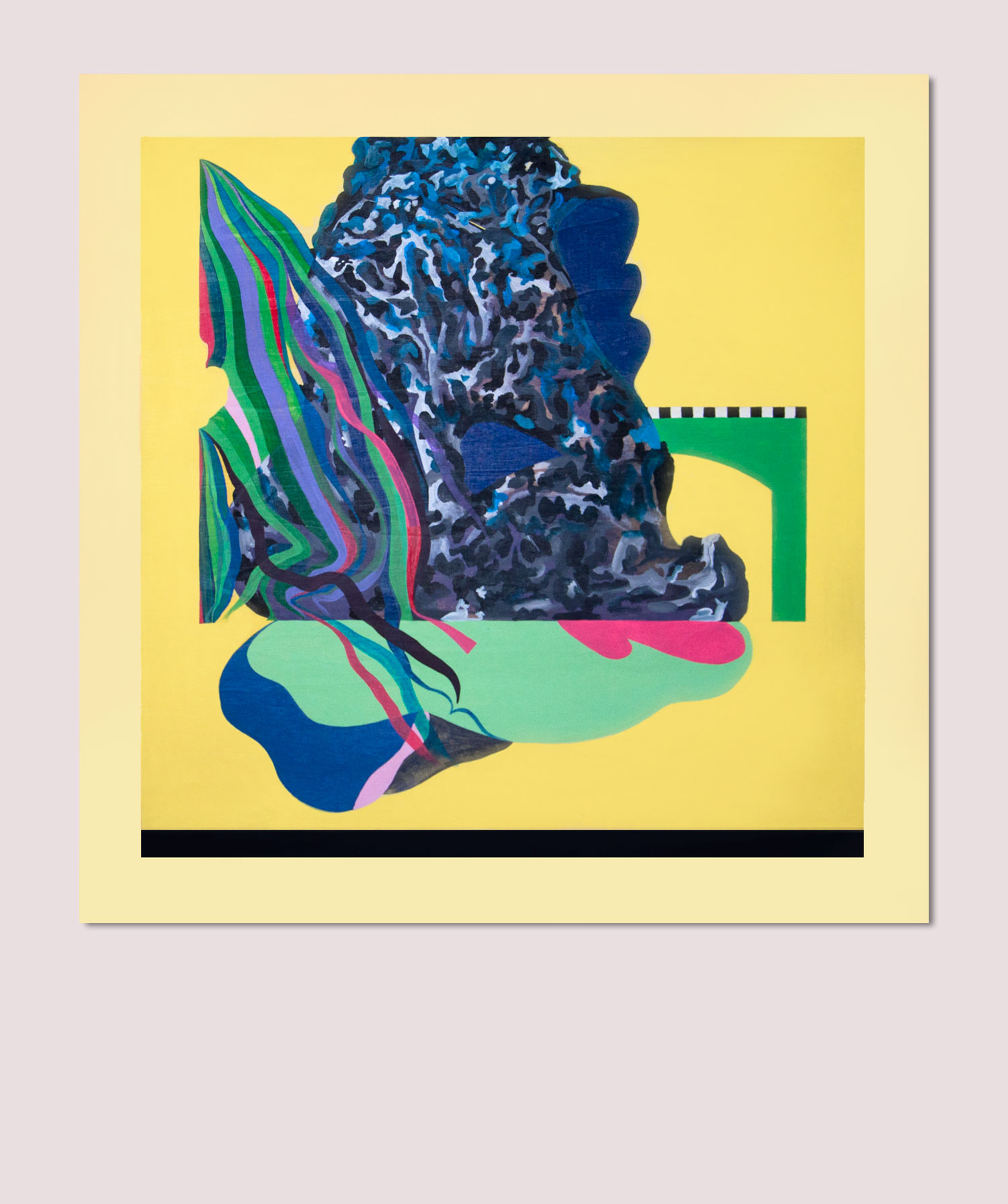 Marseille Le soleil se lève ASAP. Peinture sur bois. 2017.